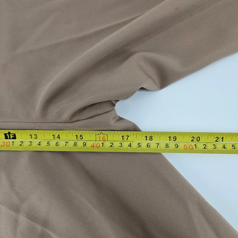 VTG Polo Ralph Lauren Dress Pants Mens 36 Tan Wool Double Pleated Italy Cuffed